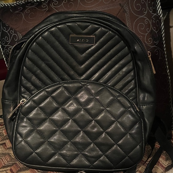 Aldo Quilted Black Backpack - Picture 6 of 6